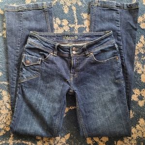 Extra long low-rise flare jeans